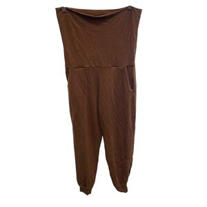 Momma Apparel maternity joggers women’s medium organic cotton brown